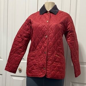 Barbour Red Quilted Utility Jacket